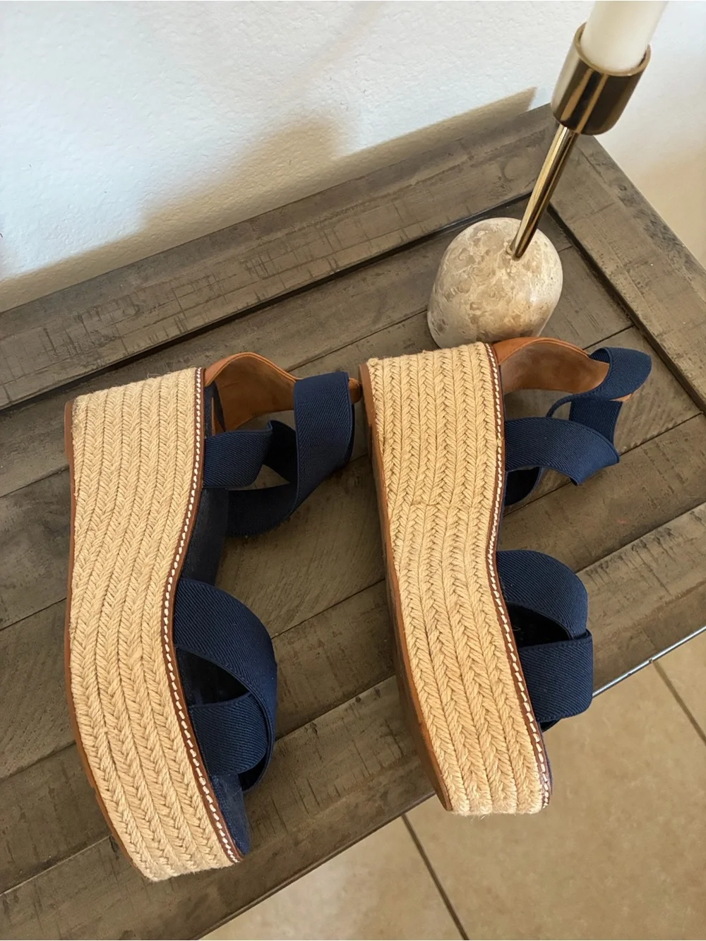 Tory Burch Frieda Espadrille Platform Sandals SZ 9